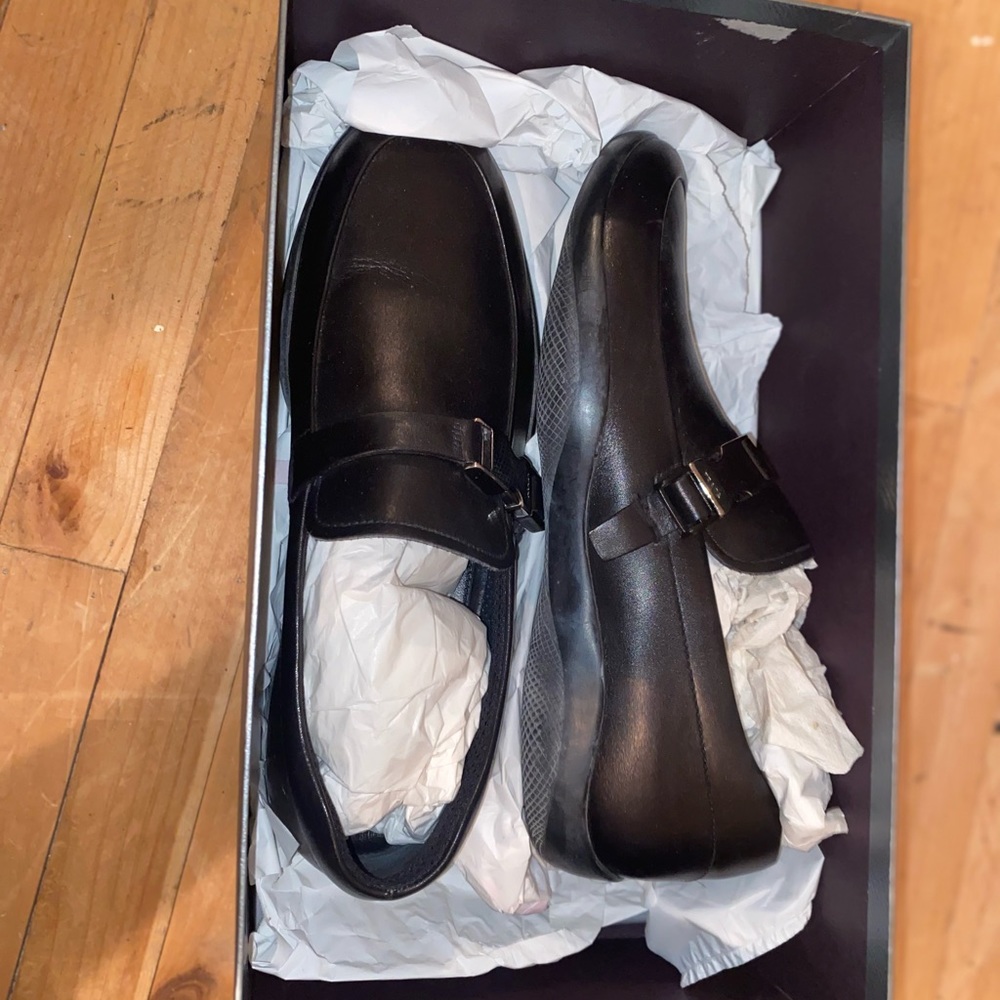 Mens Black Prada loafers - Picture 2 of 3